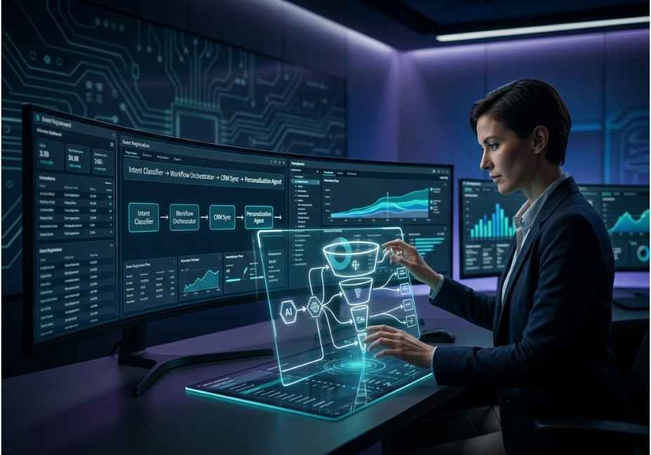 AI-powered event registration dashboard with agentic workflow pipeline in 2026