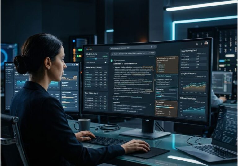 AI Mode checking tool dashboard for SEO visibility