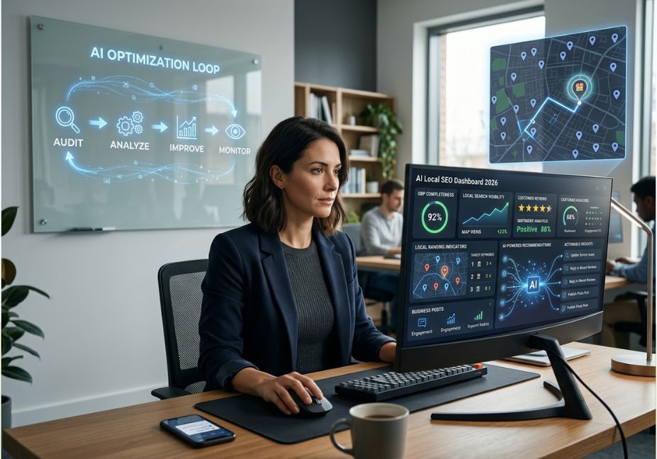 AI-powered Google Business Profile optimization dashboard