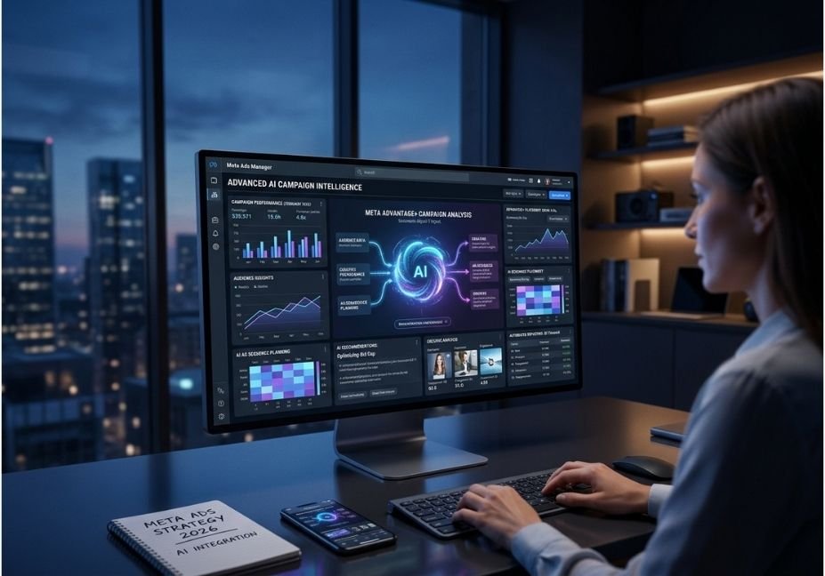 Meta AI advertising tools and campaign analytics dashboard