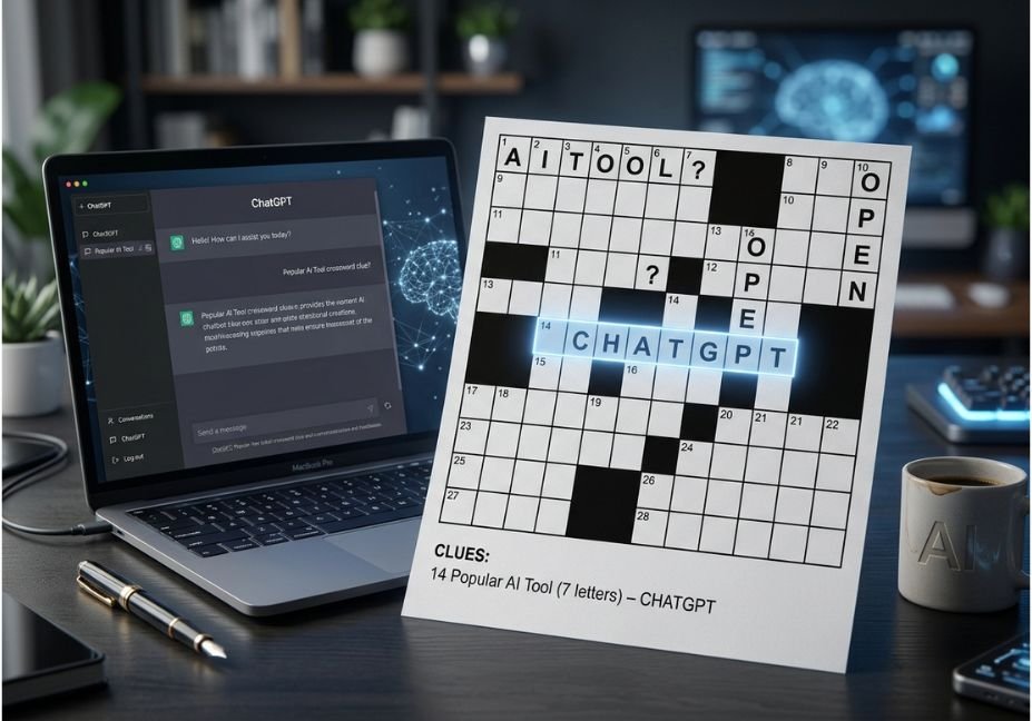 ChatGPT crossword clue with seven-letter answer highlighted.
